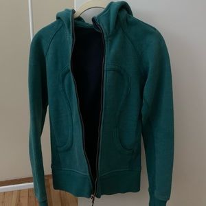 Forest green lulu lemon scuba hoodie size 0